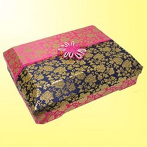 한지상자 투톤 / 떡박스 떡상자 정육 고기 육포 곶감 떡 담는 명절 포장 상자 인삼 한과 종이 박스 버섯 선물 바구니 폐백 예단 이바지 포장용 실크 한지 이바지함 건강 식품 예단함