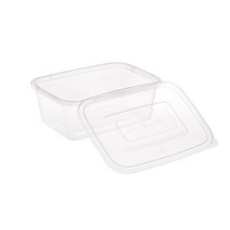 쿡앤락 일회용 다회용 사각밀폐용기모음전, 1개, 1.1L