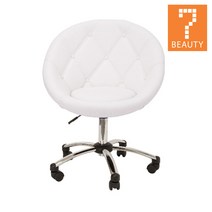 세븐뷰티 등받이 의자 스툴, 쿠션 에그체어_화이트(:28042.)