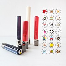 퍼니맨 S-C1 쿠폰도장 스탬프, (10mm)가옥레드-폰트없음, 파랑잉크