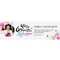 애니데이파티 백세인생 현수막 포토형, 기타