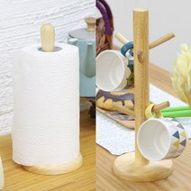 데코하우스 원목 주방소품 키친타올걸이 컵걸이 접시꽂이 수저통, 원목 휴지꽂이