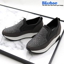 블리슈 필라 키높이 슬립온 (5.5cm) 속굽 보석장식