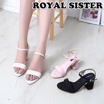 [RS]C3D 716 8cm 여성 빅사이즈가능 쿠션 스트랩 하이힐 샌들힐
