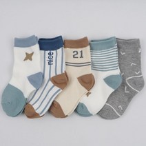 비바세븐 유아 아동 댄디보이(5족) 양말 세트