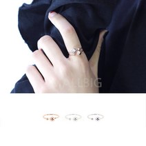 스몰빅 봉봉링 언발 실버볼 오픈 은반지