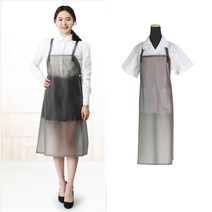 모두의장갑 우레탄 앞치마 (중) H형 14가지 색상 방수가능, 반투명 검정색, 1장