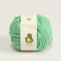 [앵콜스] 아가 오가닉코튼실 30g AGA Organic Cotton 유기농 면사 오가닉실 뜨개실 아기옷 아기양말 모자, 44 에머랄드