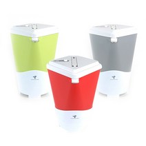신제품 포켓형 다채움 압축 휴지통 쓰레기통 수거함, 01_그린
