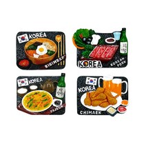 한국전통음식자석 외국인선물자석 음식자석세트, 세트