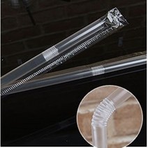 테이크아웃 아이스컵 자바라 투명빨대 개별포장(7mm x 210mm x500개)1개, 1세트, 500개입