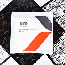 KM 극세사와이퍼 무진보루 크린룸 와이퍼 WW-4009 100장/bag, 1번