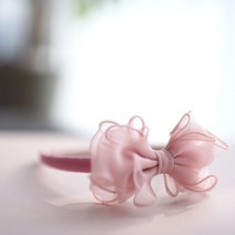 솔솔미 펄 핑크 미니마우스머리띠 왕리본 헤어밴드 머리띠