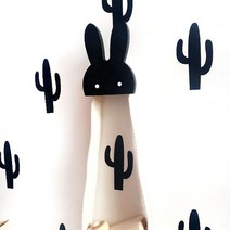 못난이상점 유아 아이방인테리어 훅 후크 모음 아이방꾸미기 북유럽소품, 블랙, 1세트