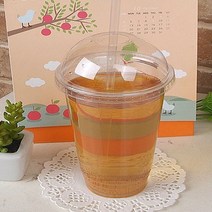 아이스컵 일회용 플라스틱컵 테이크아웃컵 14온스 92파이 PET컵 + 돔뚜껑 세트, 1세트, 400ml, 100개