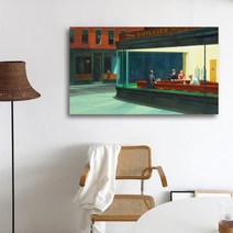 모던팩토리 에드워드 호퍼 Edward Hopper_Nighthawks 캔버스액자 액자