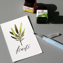 로얄탈렌스 에코라인 캘리그라피 수채화 잉크 48색, 파스텔 블루