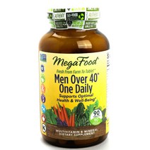 메가푸드 멘 오버 40 원 데일리 타블렛 글루텐 프리 비건, 90개입, 1개