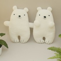 바바오가닉 오가닉 흰색 곰돌이 애착인형 diy (유기농면 인형만들기) 안녕 알라스카, 팔벌린 곰돌이 - 블루 물고기