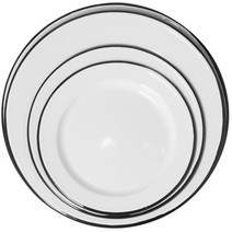 [화이트 법랑 양식접시 24cm]/예쁜접시/심플/앤틱/느낌/빈티지/그릇/모던/깔끔/