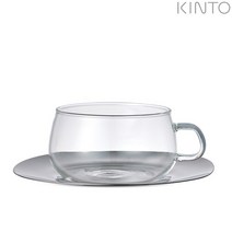 킨토 유니티 컵 + 소서 스테인레스 230ml, 1세트