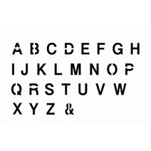 스텐실 도안_알파벳대문자(소), 선택안함