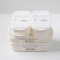 [주방밀폐용기]일본 화이트 푸드저장팩, 1개, 1600ml
