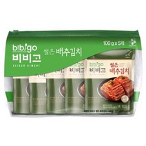 (냉장)비비고 썰은배추김치100g, 5개