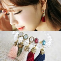 미카르 태슬 귀걸이 20대 30대 여자 여성 예쁜 패션 여자친구선물 생일 결혼 기념일 추천 코디 여름 미니 심플 저렴한, Black