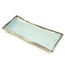 단고재 순청자 직4각 생선 접시 / 찬기 생선접시, 청자