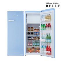 BELLE 레트로 글라스 일반형냉장고 방문설치, 스카이블루, RS24ASB