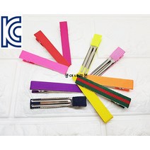 기타 KC인증 골지리본 집게핀(6cm) 집게머리핀 머리핀만들기 리본공예재료, 주황
