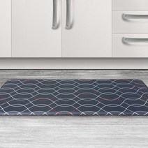 JSS&D PVC 주방매트 홈매트양면 15T 발매트, 웨이브