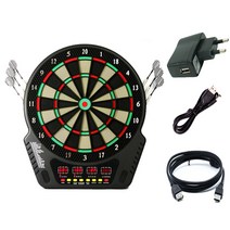 지아지 대형 벽걸이 전자다트 게임 기계 전자다트핀 포함, 11_고급형 전자다트(다트핀 포함)+아답터 풀세트