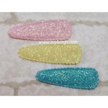 파스텔톤 글리터 똑딱핀 커버/헤어악세사리/머리띠/머리핀/헤어벤드/diy