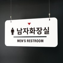 루리앤메리 하늘걸이 안내판 32 남자화장실 부서명패, A 기본형 [안내판+천정걸이 1SET+단면]