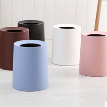 해강 인테리어 휴지통 8L 12L, 모던원형휴지통_8L_화이트