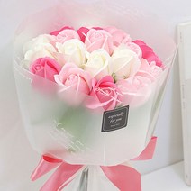블랙라벨 비누꽃다발 20송이, 핑크믹스