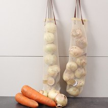 Tengxi 야채 & 과일수납망, 베이지, 3개입