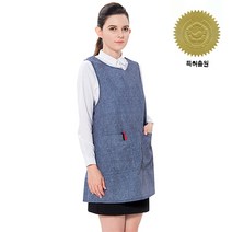예경 구김없는 데님 원피스 앞치마, PO-8504/대/곤색, 1개