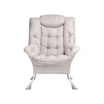 캠프밸리 릴렉스 밀란쇼파 패브릭쇼파 1인용쇼파, 골드그레이 플러스