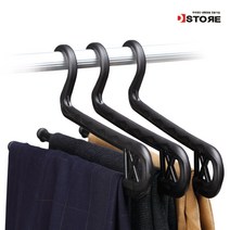 디스토어 프리미엄 논슬립 바지걸이, 블랙블루, 10개