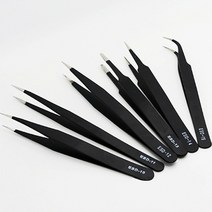 도매달인 핀셋 정밀핀셋 프라모델 네일아트 속눈썹, 1개, ESD-12