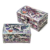 (랑재)명품 나전신송학 1단설합보석함 18센티 (김영만 문화재기능인 작품), 검