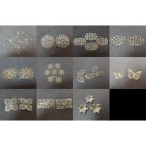 한복용금속장식5/배씨머리핀장식/예단장식/캔들장식, 네잎클로버