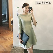 로즈로즈미 레이스 포인트 a라인 원피스