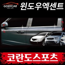 윈도우엑센트 코란도스포츠 크롬 윈도우 몰딩 4P 2012-현재, 윈도우