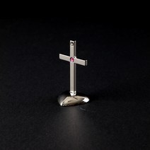 고급스러운 탁상용 실버 십자가 차량용