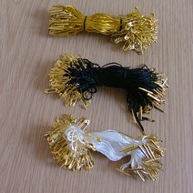 일반 택고리 실고리 칼라, 흰색실+실버핀, 100개