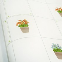 현대시트 발포타일 시트지, 미니화분타일(20430)